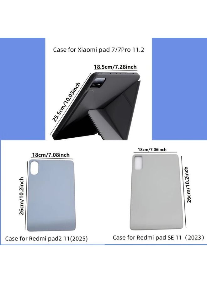 Gray White Protective Case For Xiaomi Pad 7 7 Pro 11 2 2024 Tablet With Magnetic Closure - Image 2